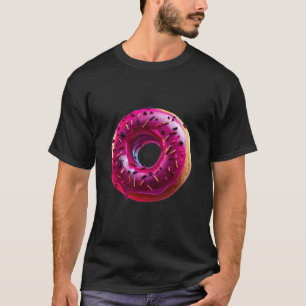 Camiseta Glossy Pink Donut with Dark Sprinkles