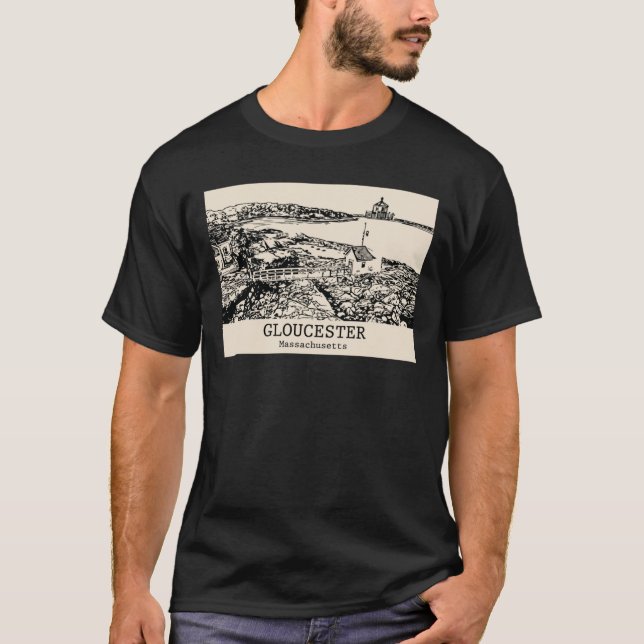 Camiseta Gloucester Massachusetts sobredimensionado (Anverso)