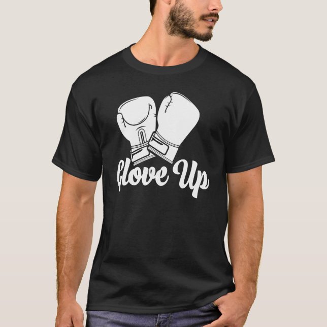 Camiseta Glove Up Retro Mujeres Boxeo Deportivo Amor (Anverso)