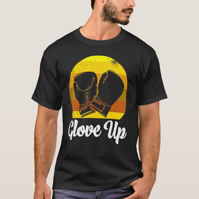 Camiseta Glove Up Retro Mujeres Boxeo Mami Deportes Amor (Anverso)