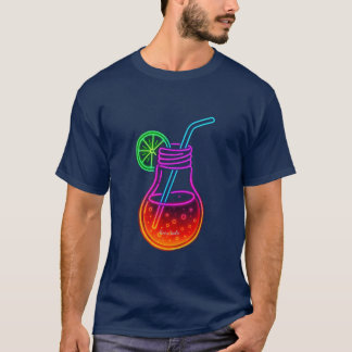 Camiseta Glow de Bebida Cóctel Neon