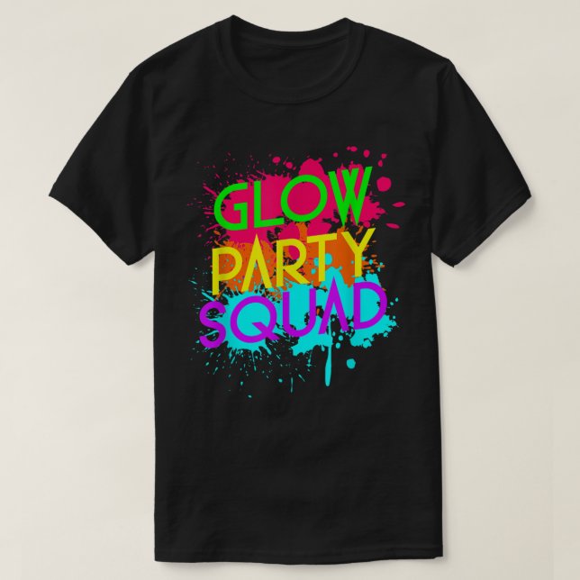 Camiseta Glow Fiesta Squad Funny Halloween Group (Diseño del anverso)