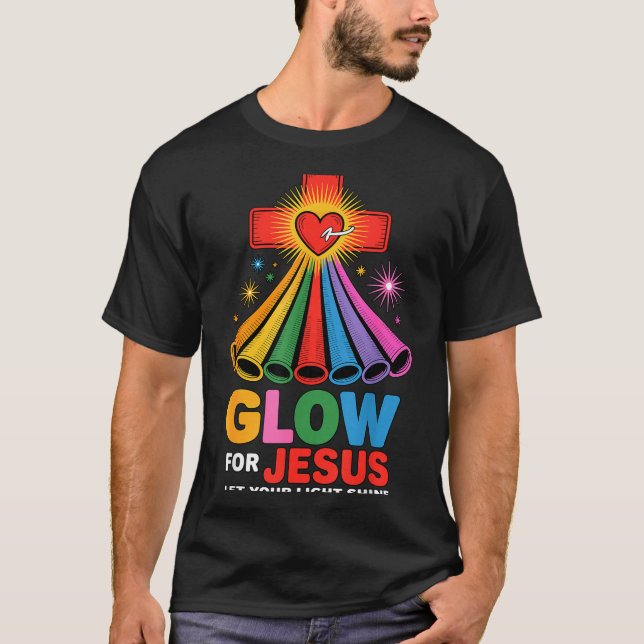 Camiseta Glow For Jesus Christian Faith  (Anverso)