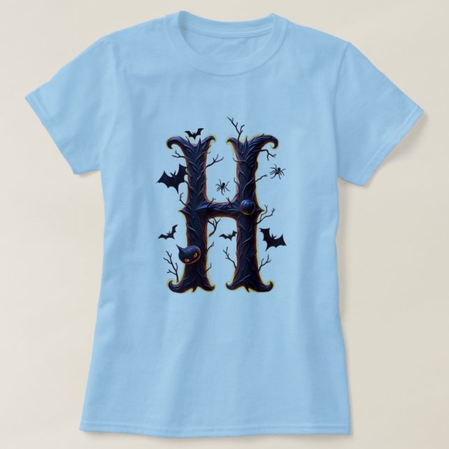 Camiseta Glow-in-the-Dark Halloween H (Diseño del anverso)