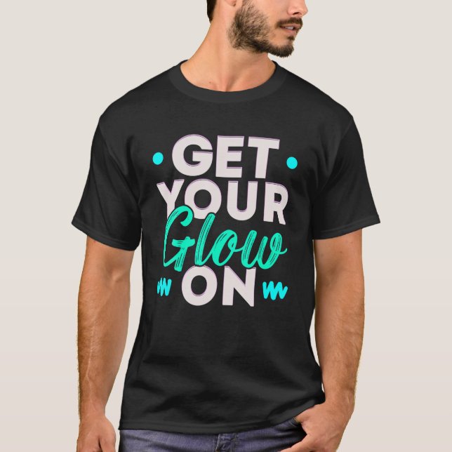 Camiseta Glow Party 80S 90S Retro Theme Birthday (Anverso)
