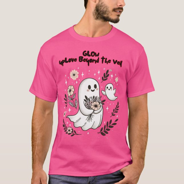 Camiseta Glow up Love Beyond the Veil – Cute Ghost Mom Art (Anverso)