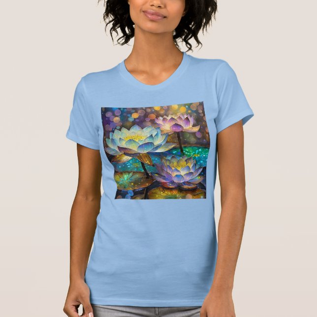 Camiseta Glowing Lotus Flowers Trio (Anverso)