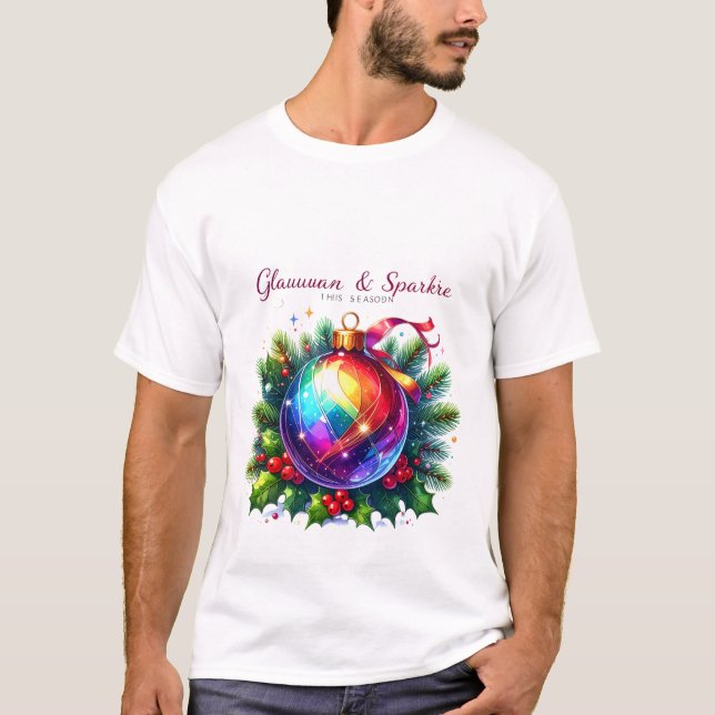 Camiseta Gloww & Sparkle – Colorful Festive Trendy Shine Te (Anverso)