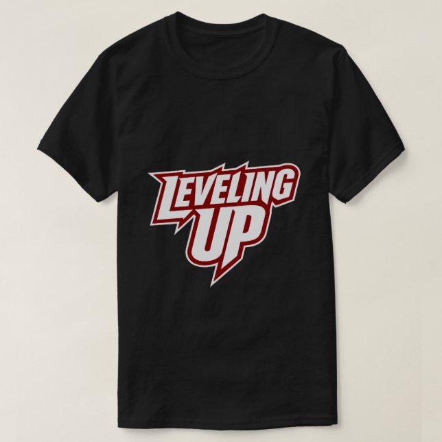 Camiseta GLUTCH – Leveling Up Gamer Streetwear Tee (Diseño del anverso)