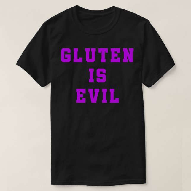 Camiseta Gluten es malo y gracioso Gluten libre 1 (Diseño del anverso)