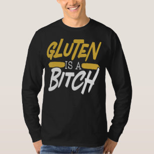 Camiseta Gluten Es Una Enfermedad Celiásica Grasa Grasa Gra