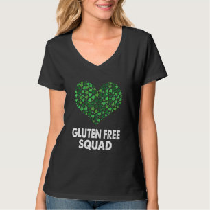 Camiseta Gluten Free Squad Celiac Enfermedad de Conciencia 