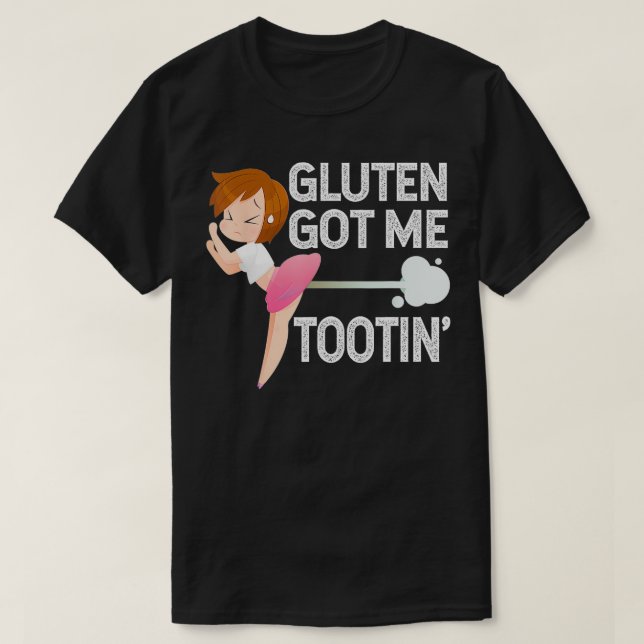 Camiseta GLUTEN ME CONSIGUIÓ DEMASIADO DIVERTIDO Gluten Die (Diseño del anverso)