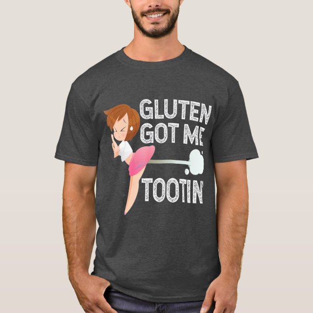 Camiseta GLUTEN ME CONSIGUIÓ DEMASIADO Gluten Diet Gassy (Anverso)