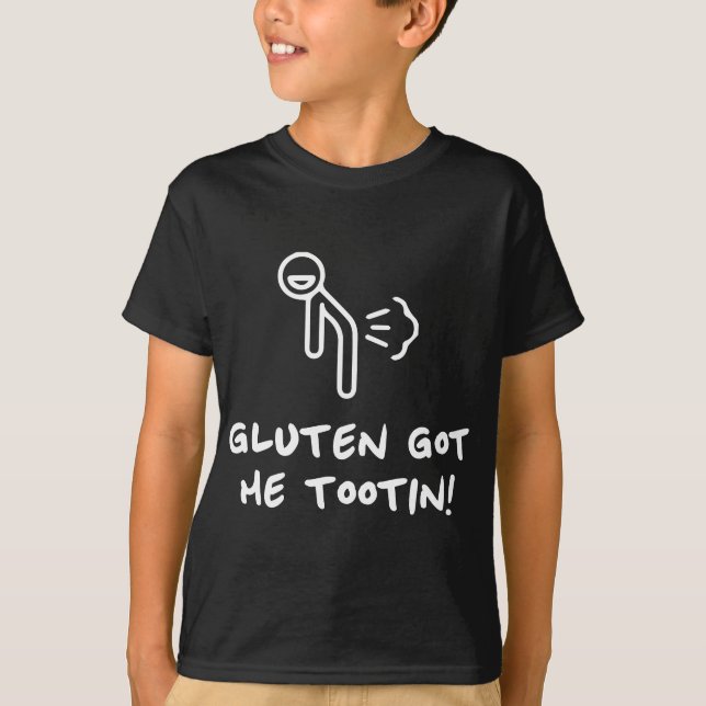Camiseta Gluten Me Consiguió Tootin Funny Gluten Free Fart (Anverso)