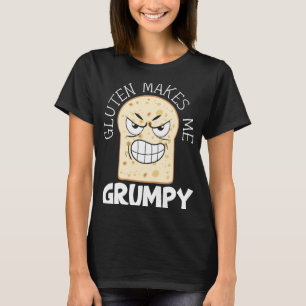 Camiseta Gluten Me Hace Alergia Comida Grupada Enfermedad C