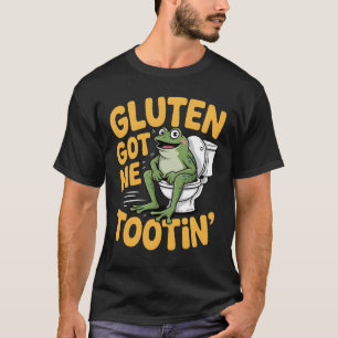 Camiseta Gluten Me Hizo Tootin' Rana Divertida Humor Sin Gl