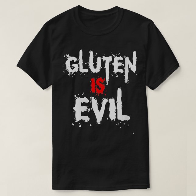 Camiseta Gluten, mujer, es malvada y divertida Alla de Comi (Diseño del anverso)