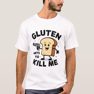 Camiseta Gluten quiere matarme - Cute no puedo comer gluten