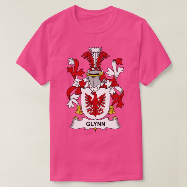 Camiseta Glynn Escudo de Armas Creste Familiar (Diseño del anverso)