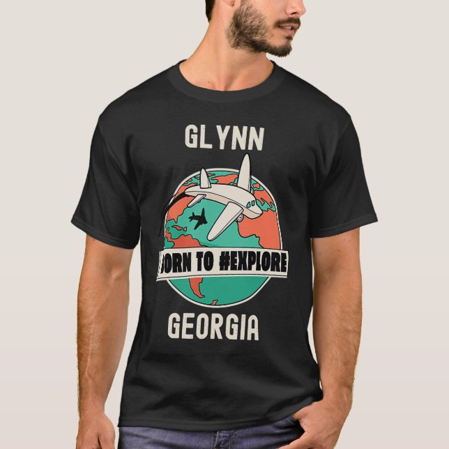Camiseta Glynn Georgia nació para explorar viajes (Anverso)