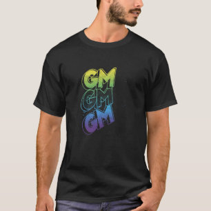 Camiseta GM Good Morning Grunge Text Splatter Crypto Invest
