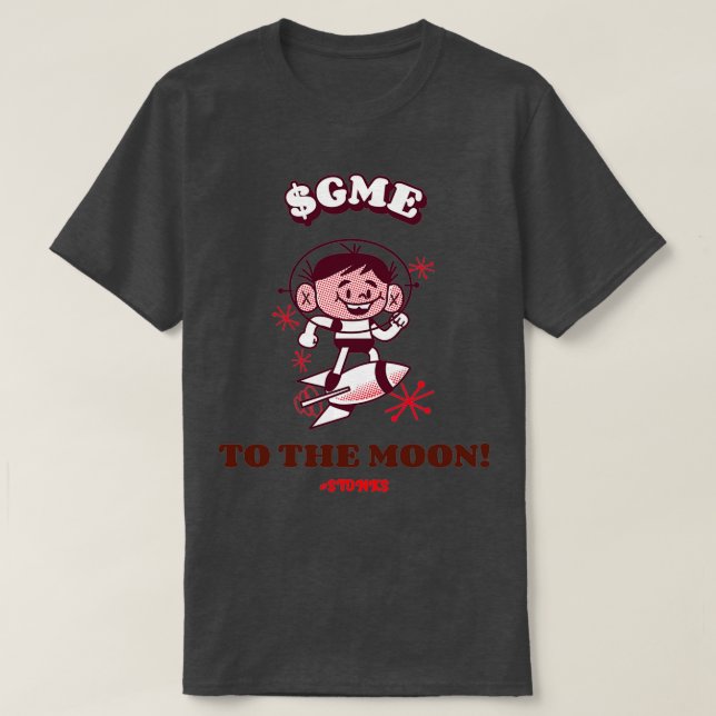 Camiseta GME Stonks go up To the moon (Diseño del anverso)