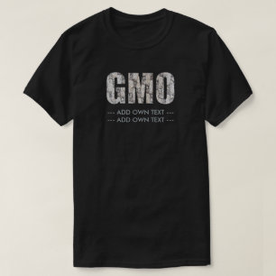 Camiseta GMO (añada para poseer el texto)