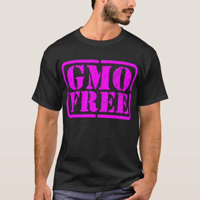 Camiseta GMO libre - Magenta (Anverso)