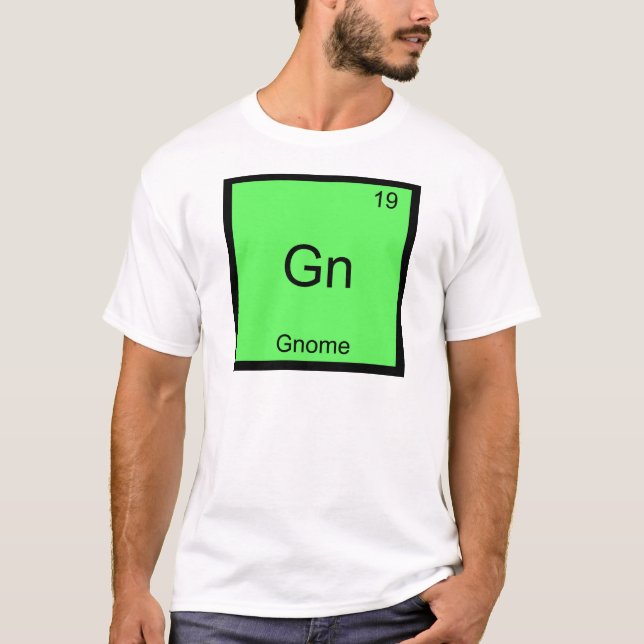 Camiseta Gn - Símbolo de tabla periódica de química genómic (Anverso)