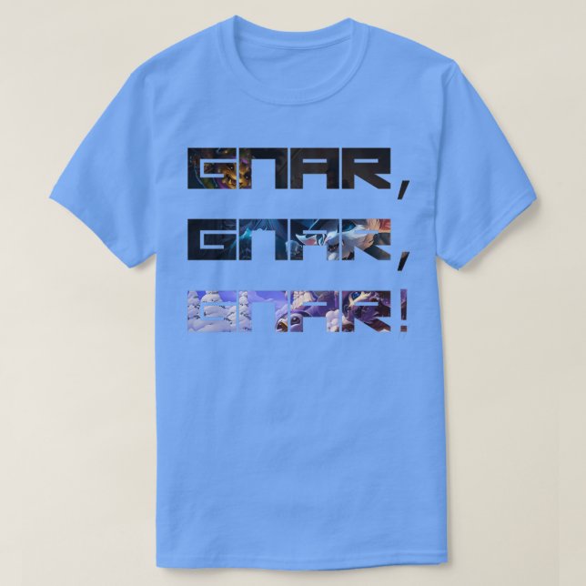 Camiseta Gnar, Gnar, Gnar (Pieles)  (Diseño del anverso)