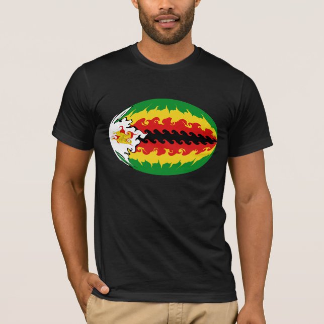 Camiseta Gnarly de la bandera de Zimbabwe (Anverso)