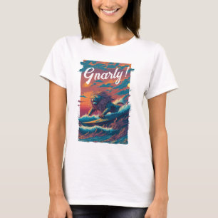 Camiseta ¡Gnarly! Surfista de leones, personalizado