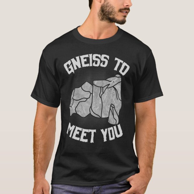 Camiseta Gneiss te conoce geologis del rock hunter rockhoun (Anverso)