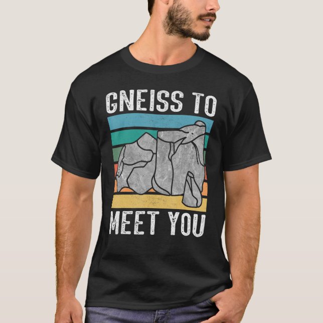 Camiseta Gneiss te conoce geologis del rock hunter rockhoun (Anverso)