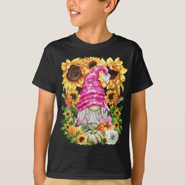 Camiseta Gnoma De Cáncer De Mama En Caída Para Las Mujeres  (Anverso)