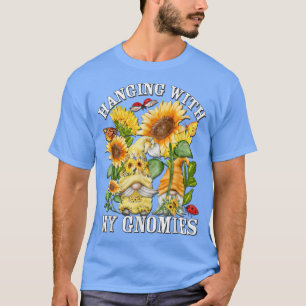 Camiseta Gnoma Floral De Girasol Para Hippies Colgando Con