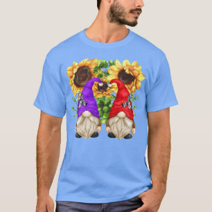 Camiseta Gnomas De Enfermedad Rara Con Patrón De Girasol Cu