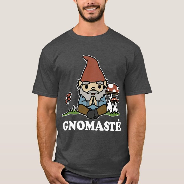 Camiseta Gnomaste Meditación Gnome Gracioso Yoga (Anverso)