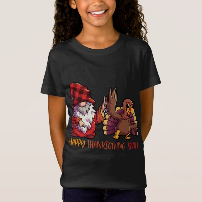 Camiseta Gnome Acción de Gracias Búfalo Jugado Turquía (Anverso)