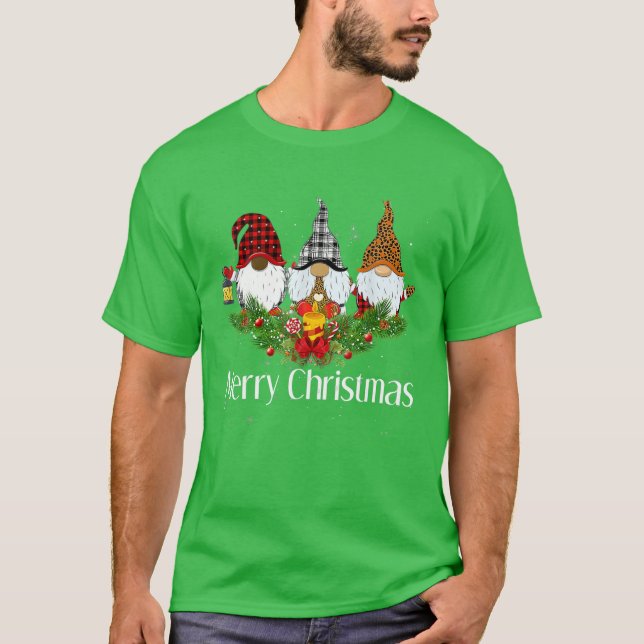 Camiseta Gnome americano africano Feliz Navidad (Anverso)