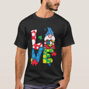 Camiseta Gnome Amo Rompecabezas Pieza Autismo Conciencia Me