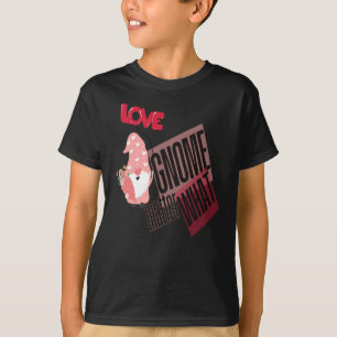 Camiseta Gnome Amor Qué Gnome Con Pegatina De Globos De Flo
