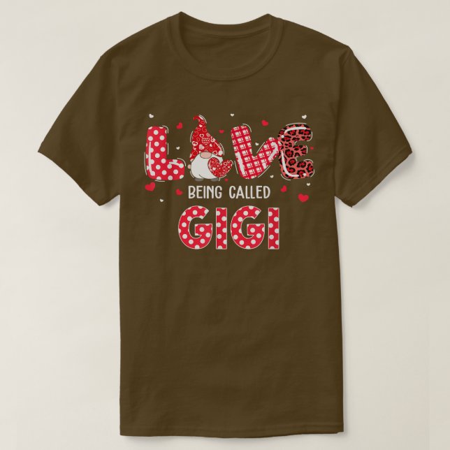 Camiseta Gnome Amor Ser Llamado Gigi Día de San Valentín Se (Diseño del anverso)