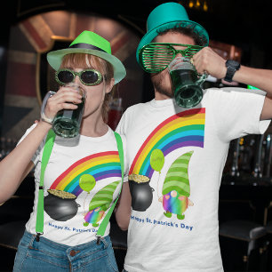 Camiseta Gnome arcoiris Caca de oro Día de los Sta Patrones