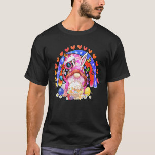 Camiseta Gnome arcoiris Semana Santa Caza de huevos feliz