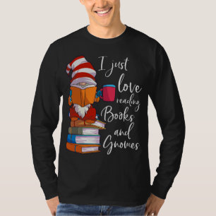 Camiseta Gnome Book Lover Leading Club Gnome Lover