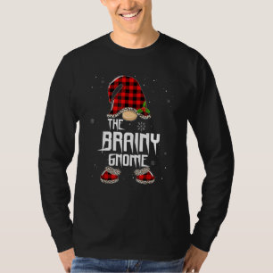 Camiseta Gnome Brainy Gnome Red Plaid Mating Family Christ