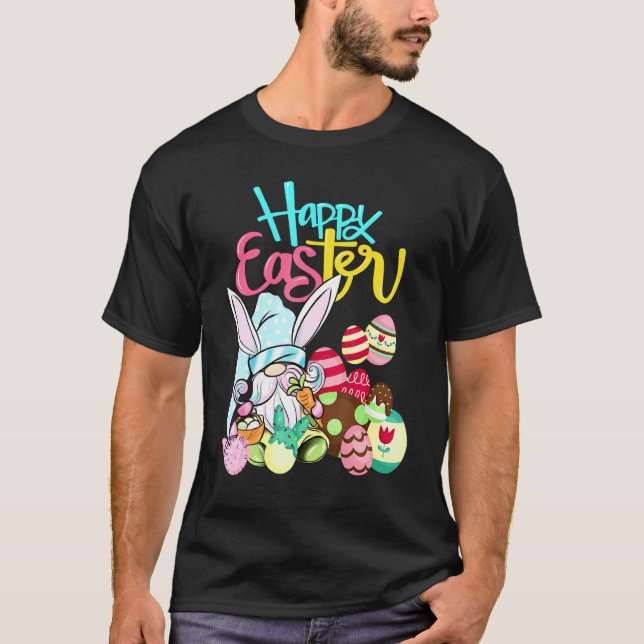 Camiseta Gnome Bunny Egg Hunting Happy Easter 2022 (Anverso)