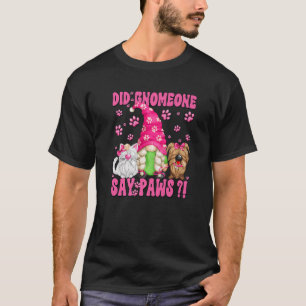 Camiseta Gnome Cat Dice Para Las Mujeres Y Chicas Cuesta Pe